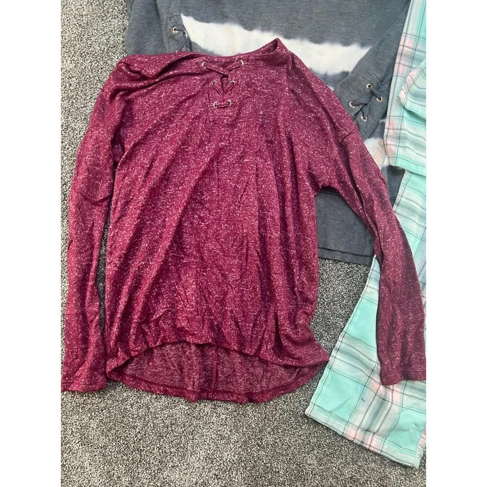 Justice Girls Lot of 4‎ Misc Tops Hoodie Pajamas Sizes 8